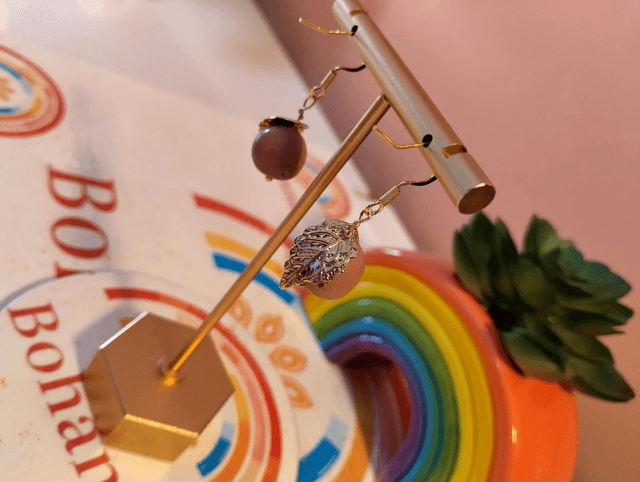 Handmade polymer clay earrings - Autumn berry 