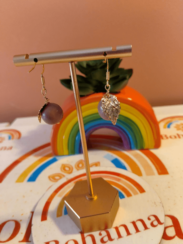 Handmade polymer clay earrings - Autumn berry 