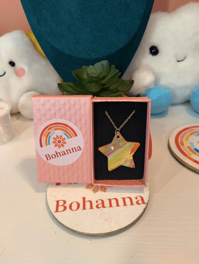 Boho star necklace 