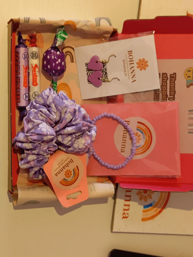 Purple fizz Handmade jewellery gift set 