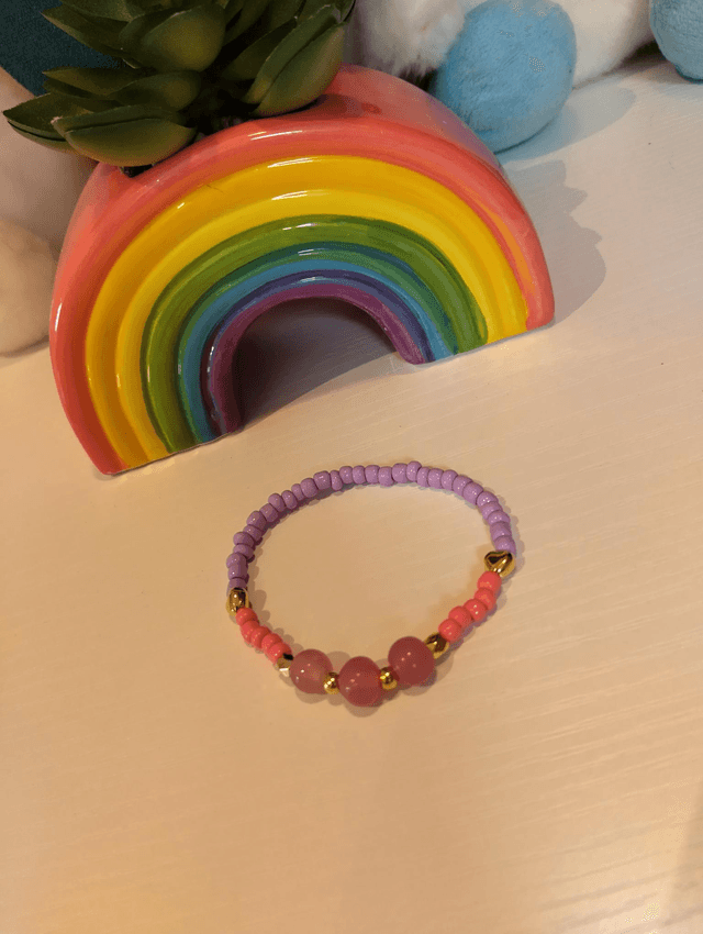 Synthetic jade beaded handmade bracelet 