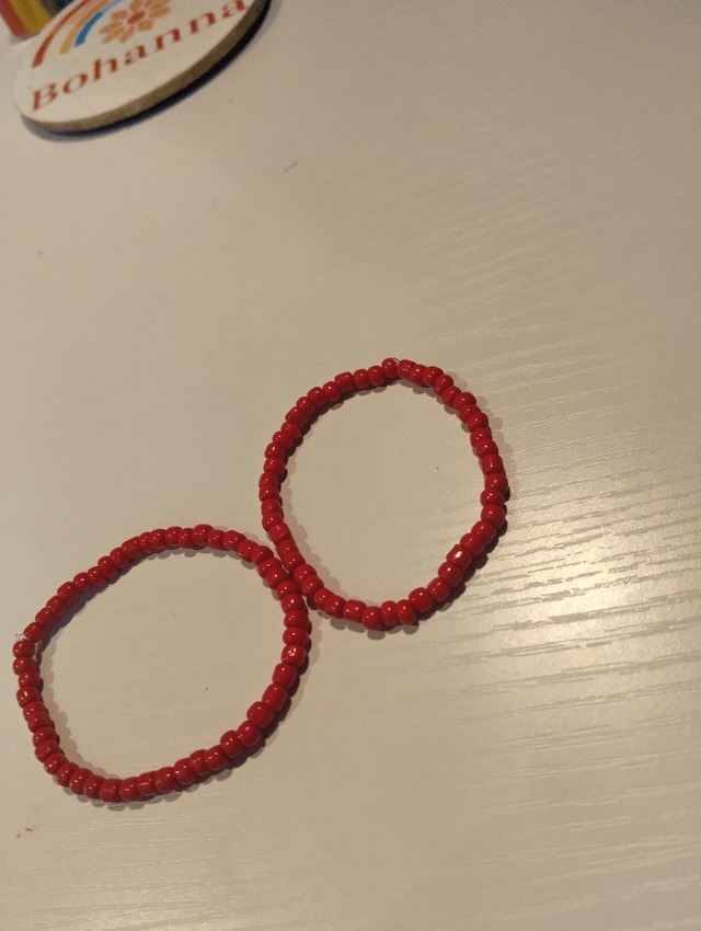 Raspberry bracelet set handmade 