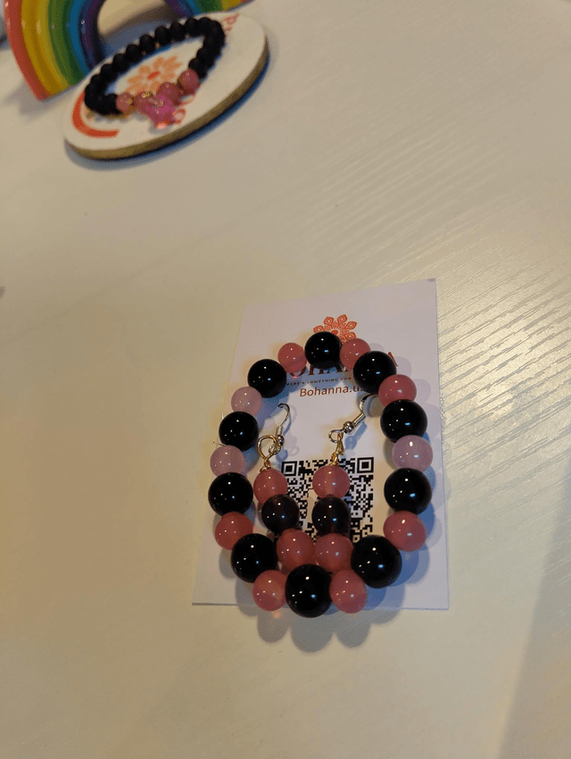 Midnight rose Bracelet & Earring Set