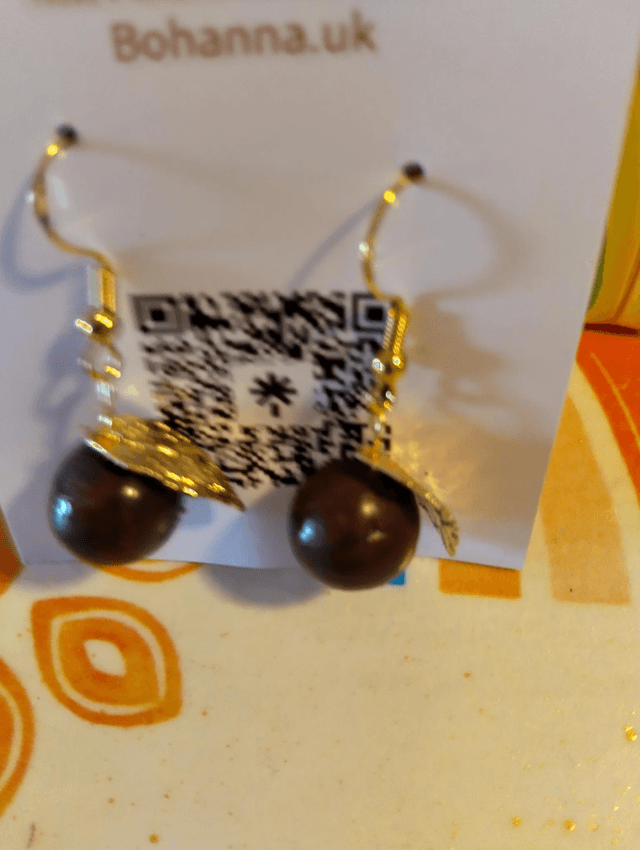Handmade polymer clay earrings - Autumn berry 