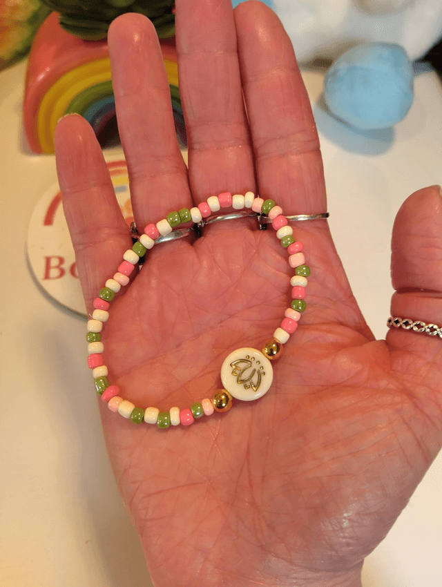 Little lotus flower Handmade bracelet 