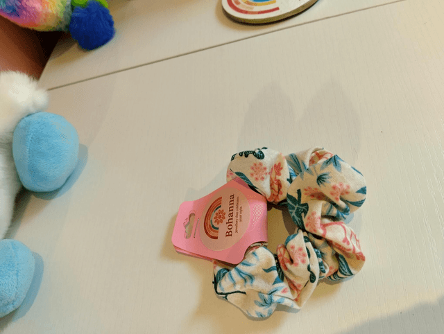Handmade scrunchie -Floral botanical 