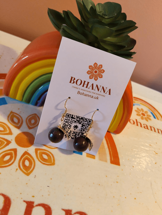Handmade polymer clay earrings - Autumn berry 