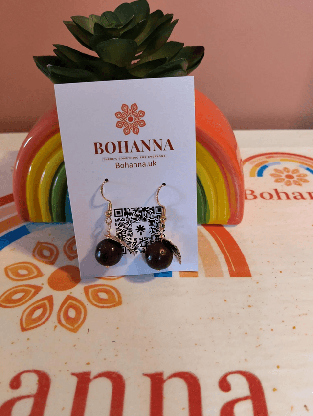 Handmade polymer clay earrings - Autumn berry 