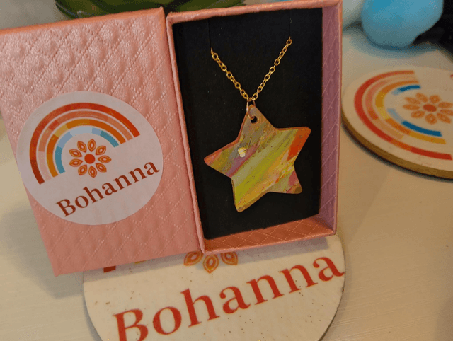 Boho star necklace 